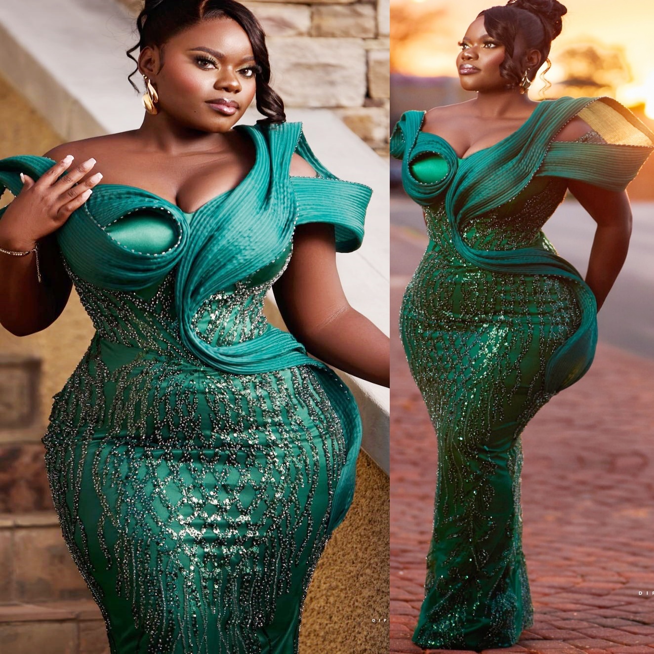 Sheath Dark Green Plus Size Prom Dresses 2025 Beaded Sequined Sheer Neck Evening Formal Party Second Birthday Engagement Gowns Dress For Special Occas