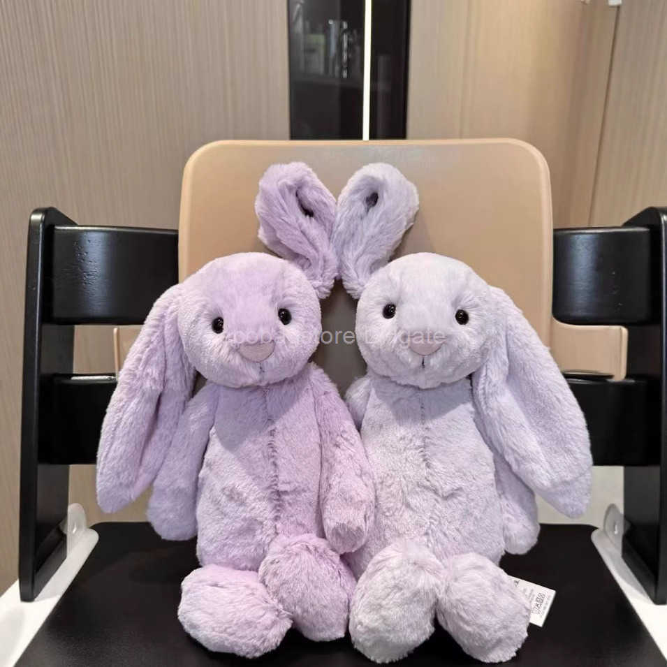 Plush Dolls Rabbit plush toy colorful rabbit doll hanging ear rabbit long ear rabbit soothing rabbit doll sleeping doll purple blue