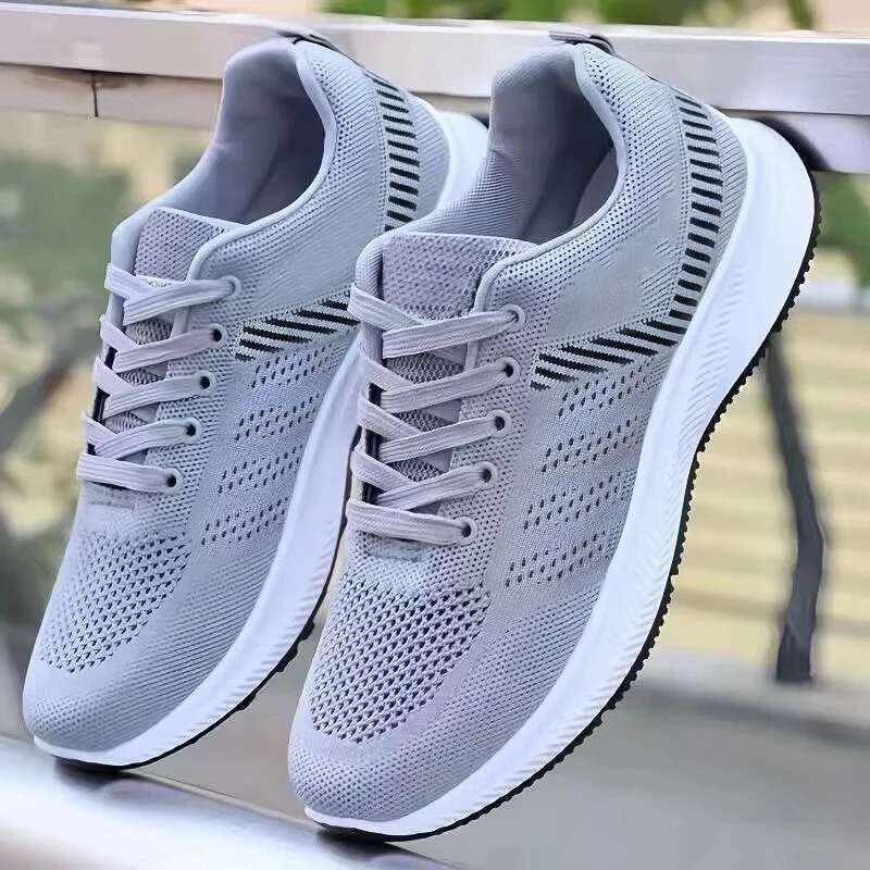 Men's casual light mesh sports summer breathable cool running shoes fashion soft sole comfortable non slip male'ssneakers