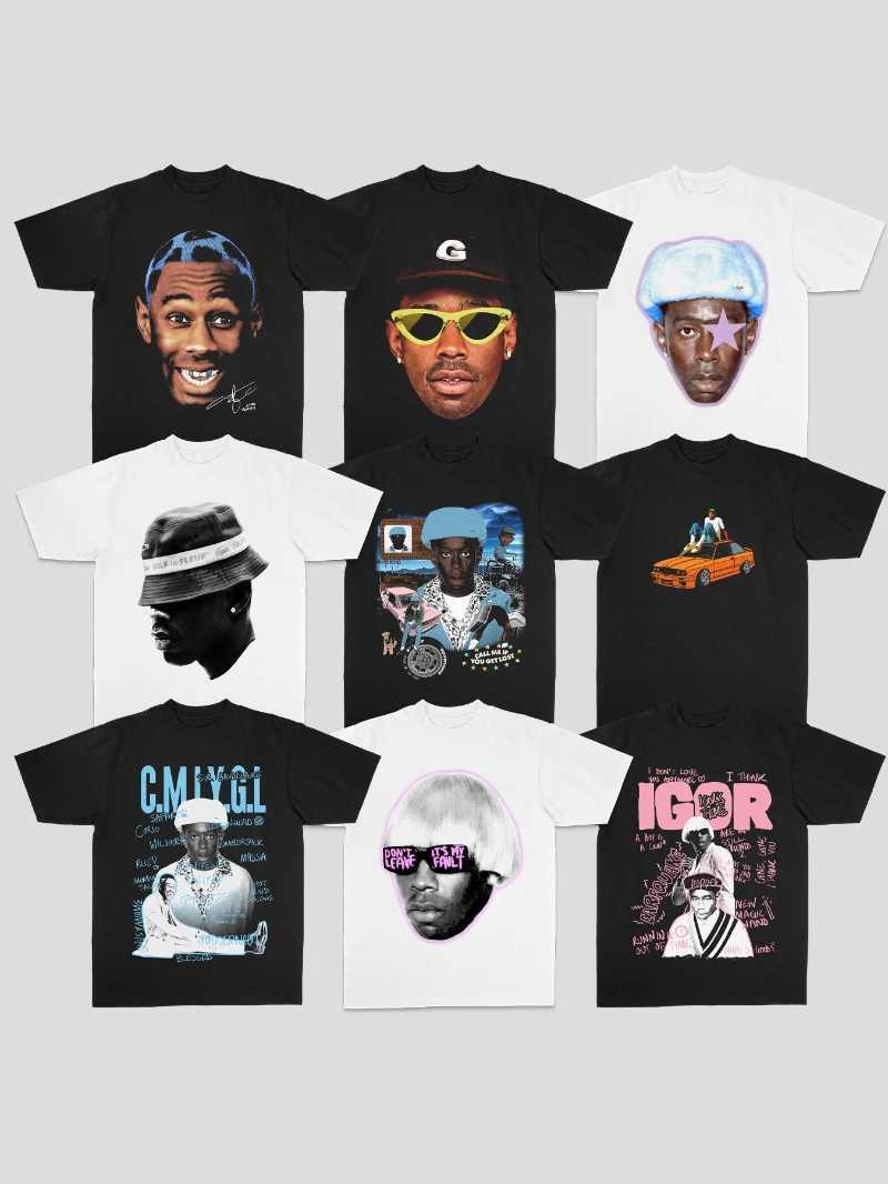 Retro Trend Portrait 2025 Tyler The Creator Tshirt Summer Streetwear Tee Men Women Top Casual Harajuku Y2K Hip Hop Rapper Singer J250515