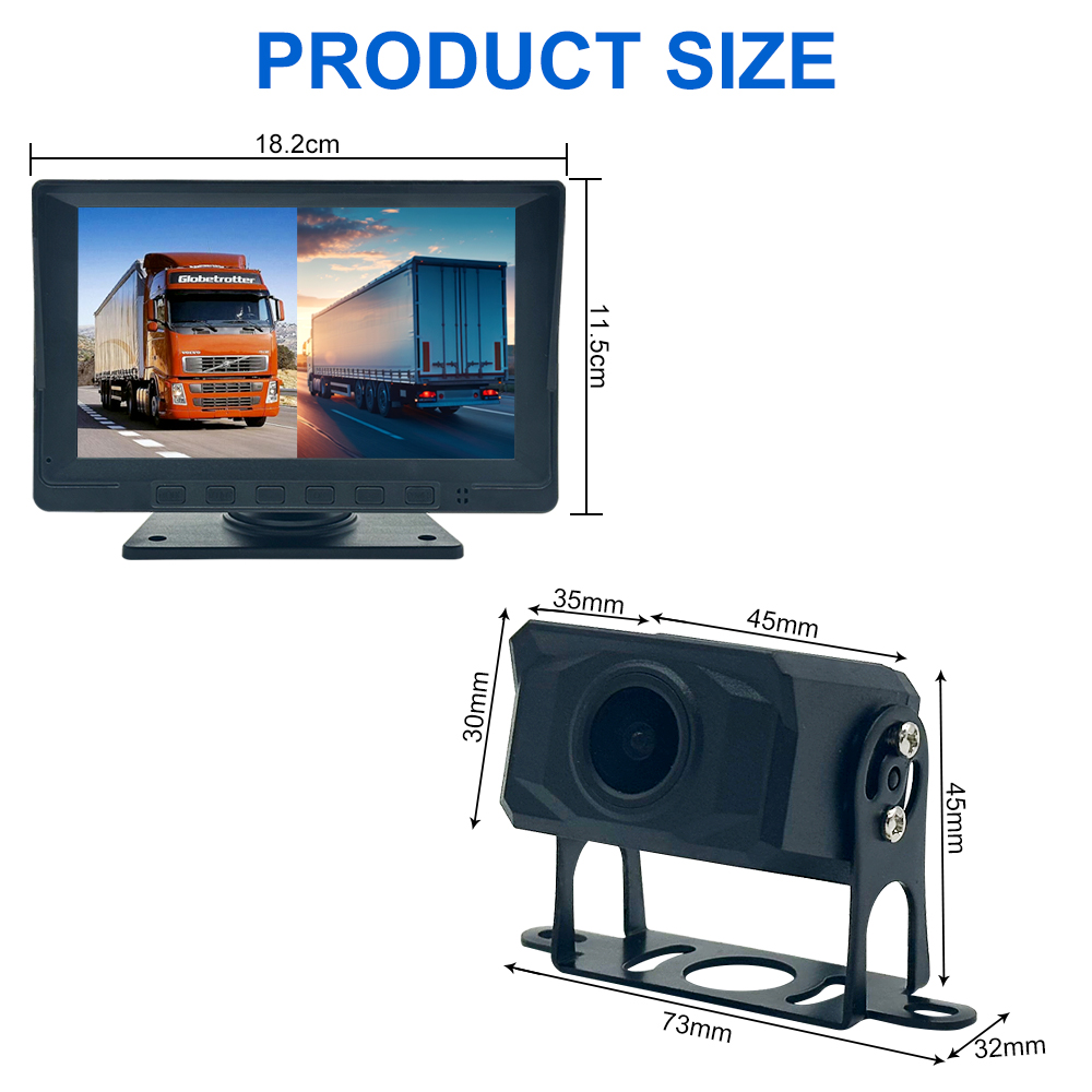 7 Inch AHD Car Monitor Rear View Display with rear view camer monitor Parking rear camera system backup Camera Monitor system