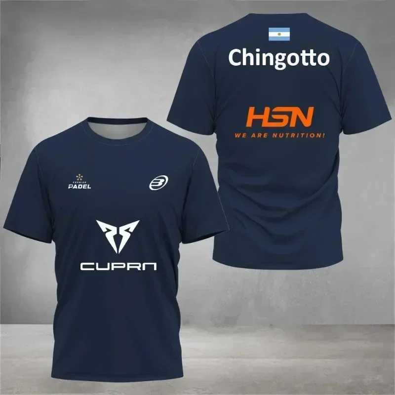 New Padel Sports Fitness T-shirt Series Argentina Men And Womens Summer Quick Dry Round Neck Short Sleeve Print 3DT Shirt Top J250515