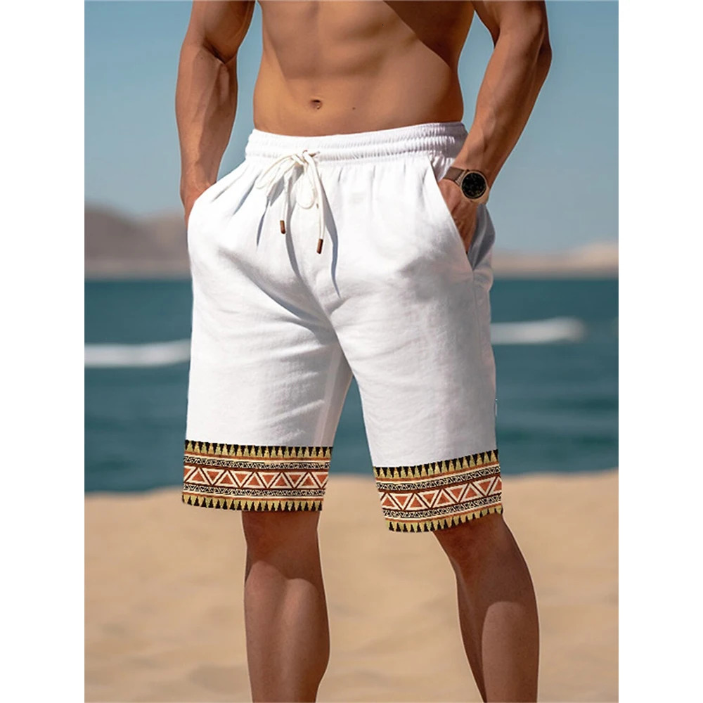 Ethnic Style 3D Print Beach Shorts Mens Vintage Casual Board Male Swimming Trunks Kids Short Pants Man Swimsuit Clothing 250516