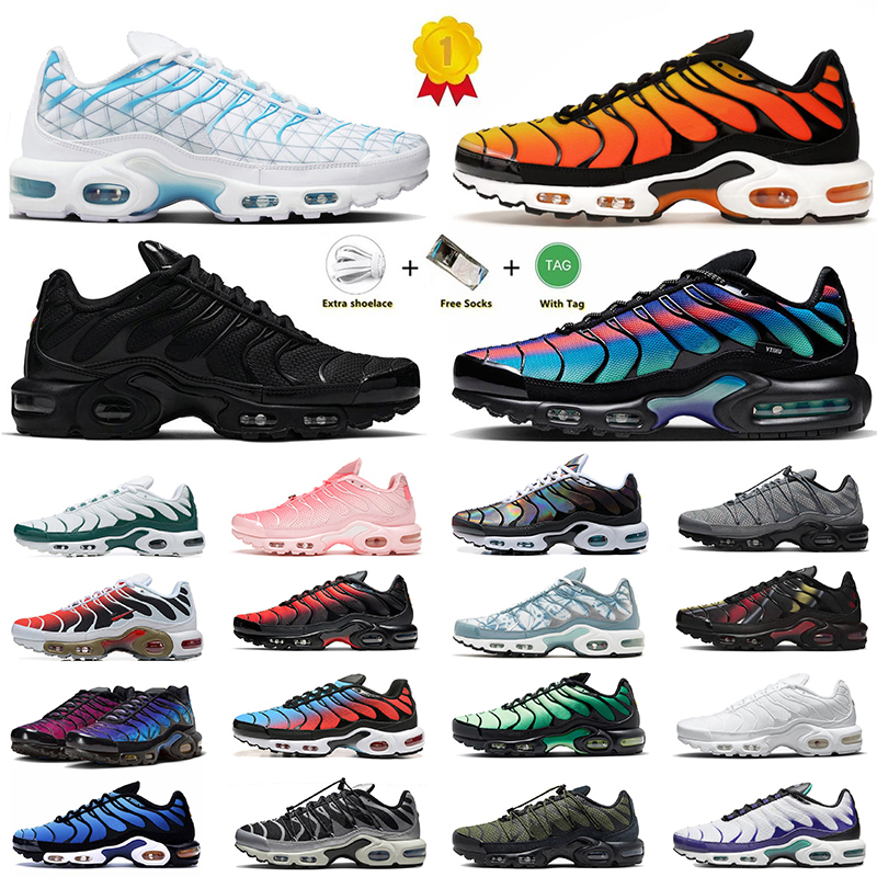 Top Quality Plus Tn Se Sports Mens Running Shoes OG Big Size 13 Tns Utility Waterway Triple Black White Atlanta Terrascape Women Sneakers Chaussures Jogging 36-47