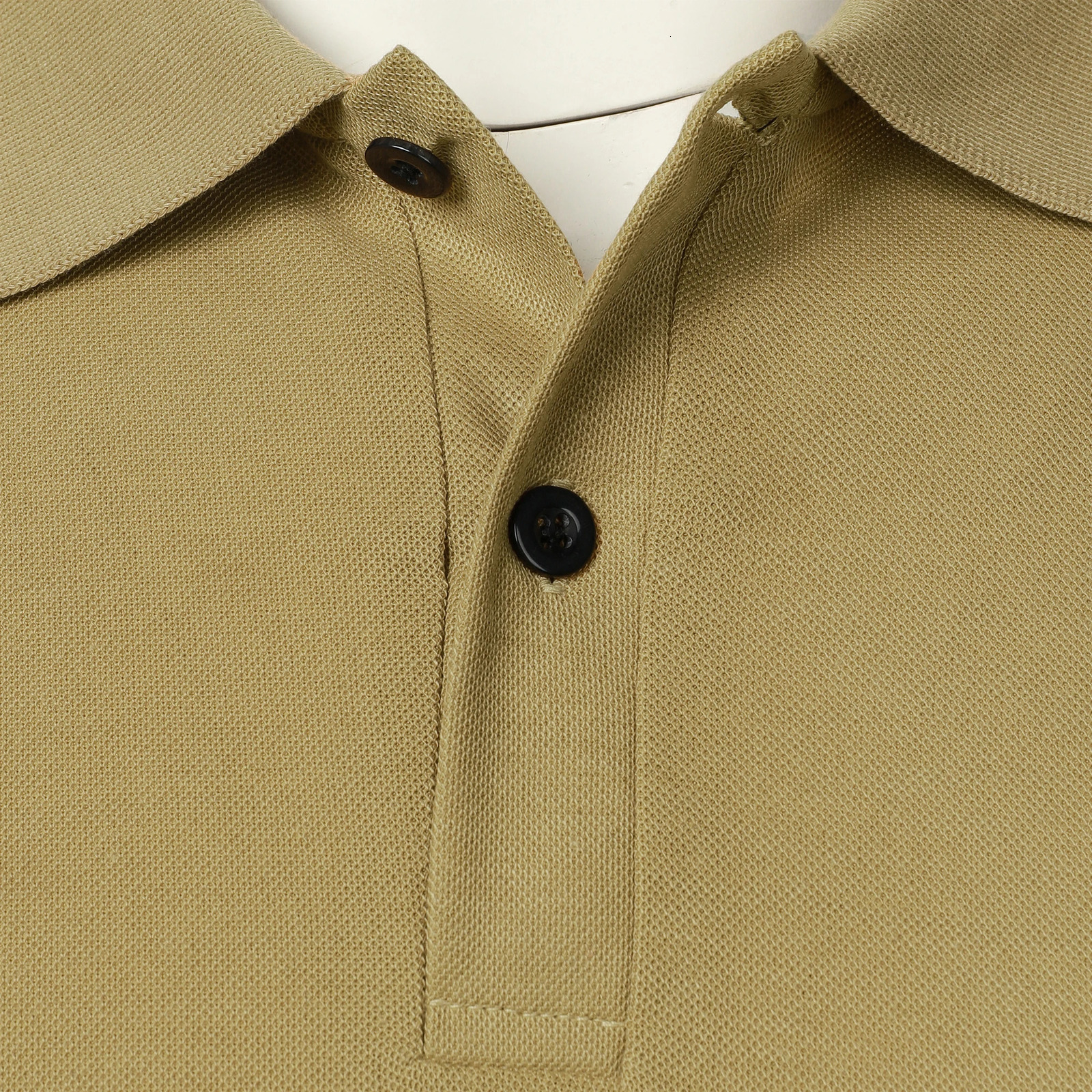 Mens solid color short-sleeved button-down lapel T-shirt casual top 250519