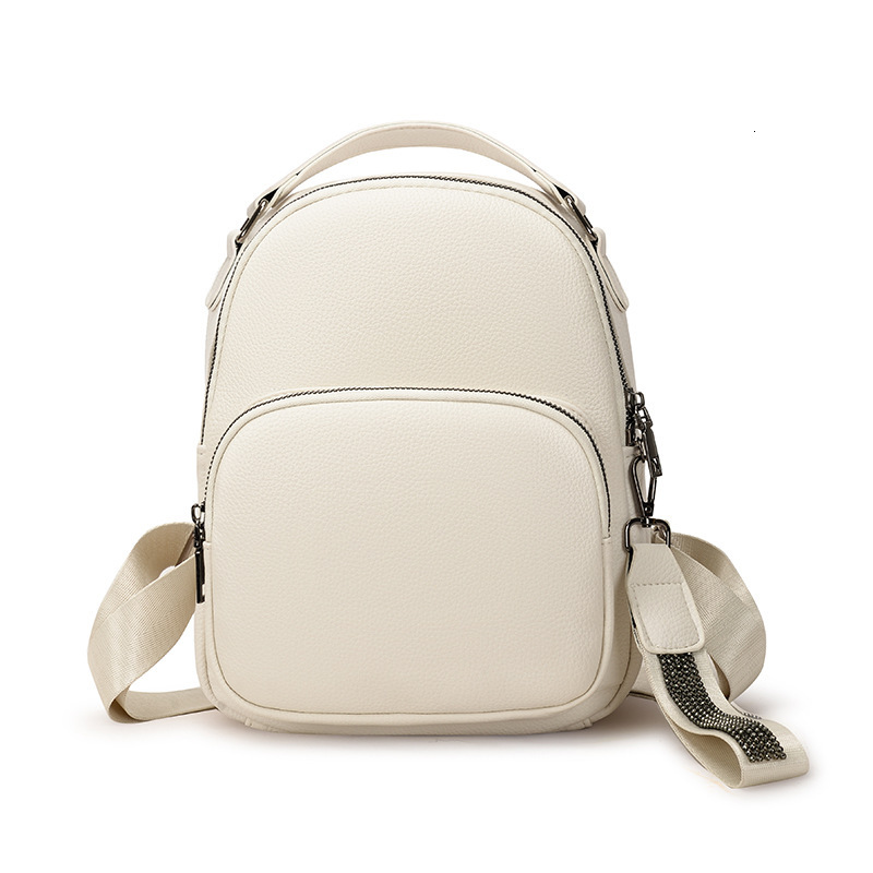 25S NEW Designer Backpack New Women S Backpack PU Soft Leather Texture Small Square Simple Large Capacity Multi Layer Handbag Casual Travel Bag Outdoo