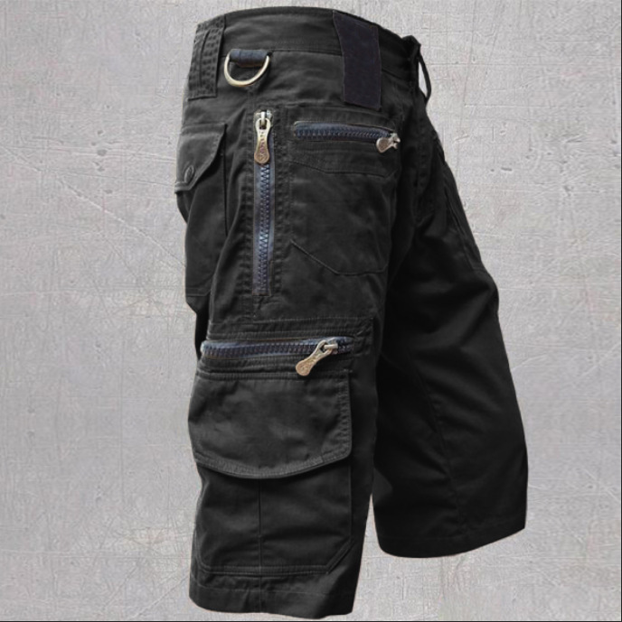 S-5XL Mens Loose Straight Leg Summer Plus Size Trend Casual Mid Length Pants With Multiple Pockets Workwear Shorts Mens Quick Sale 4 Colors