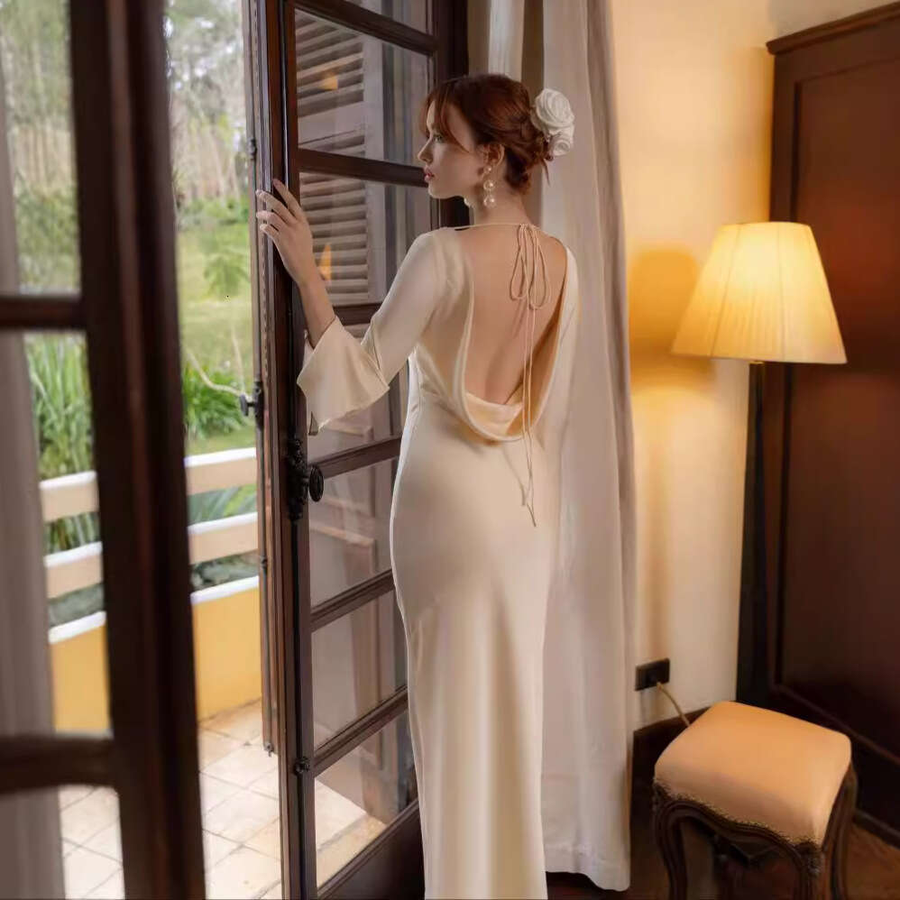 Sheath Dress Sexy Temperament Backless Evening New Women S High End Lace Up Dress Summer Dress