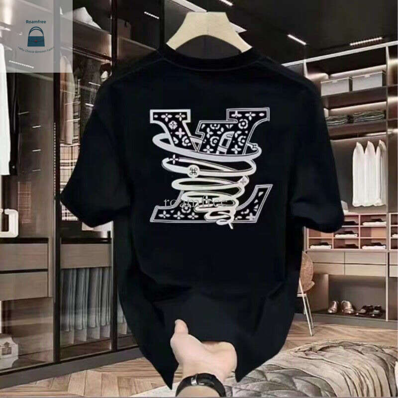 2025 new American fashion classic pure cotton trendy printed short sleeved T-shirt with street personality, handsome and versatile