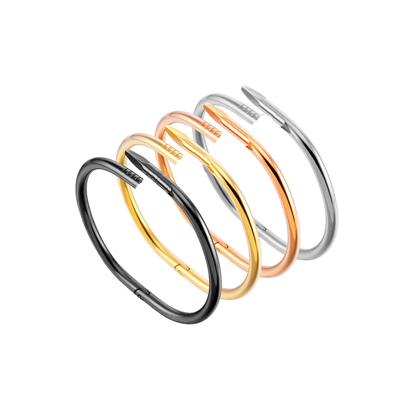 Luxury brand Love Bracelet Classic Crystal Nail Bracelet 18k Gold Cuff Bracelet Stainless Steel Designer Jewelry for Women and Men