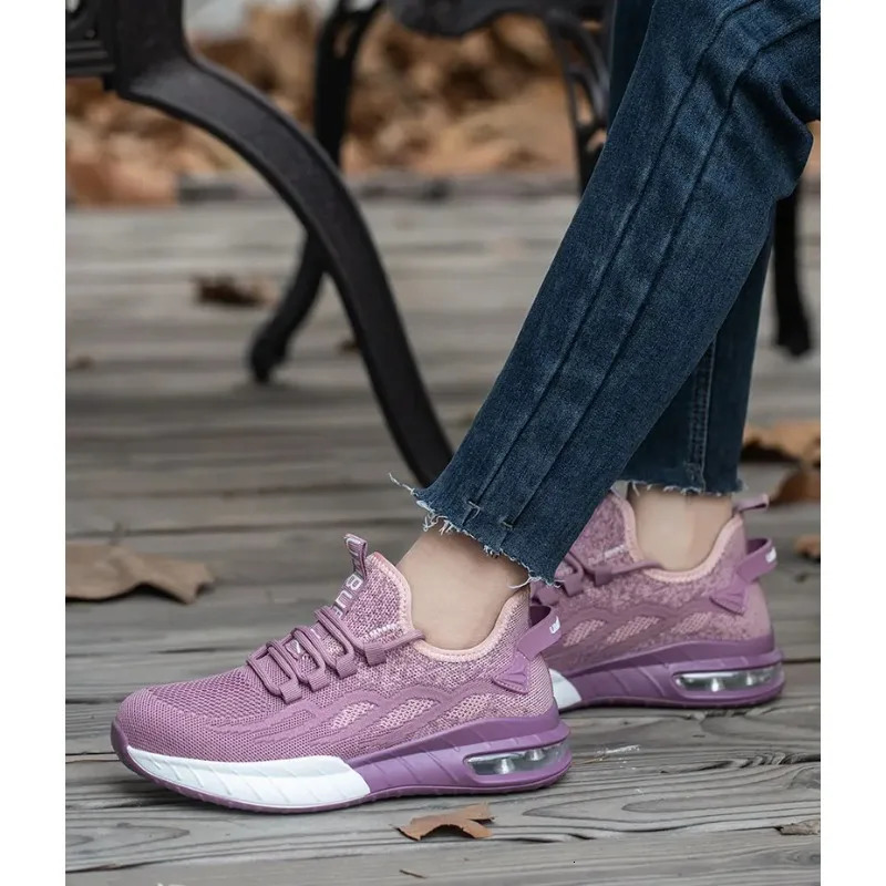 Women Safety Shoes For Work Safety Boots Breathable Steel Toe Puncture Proof Sport Work Sneakers Construction Boots 250519