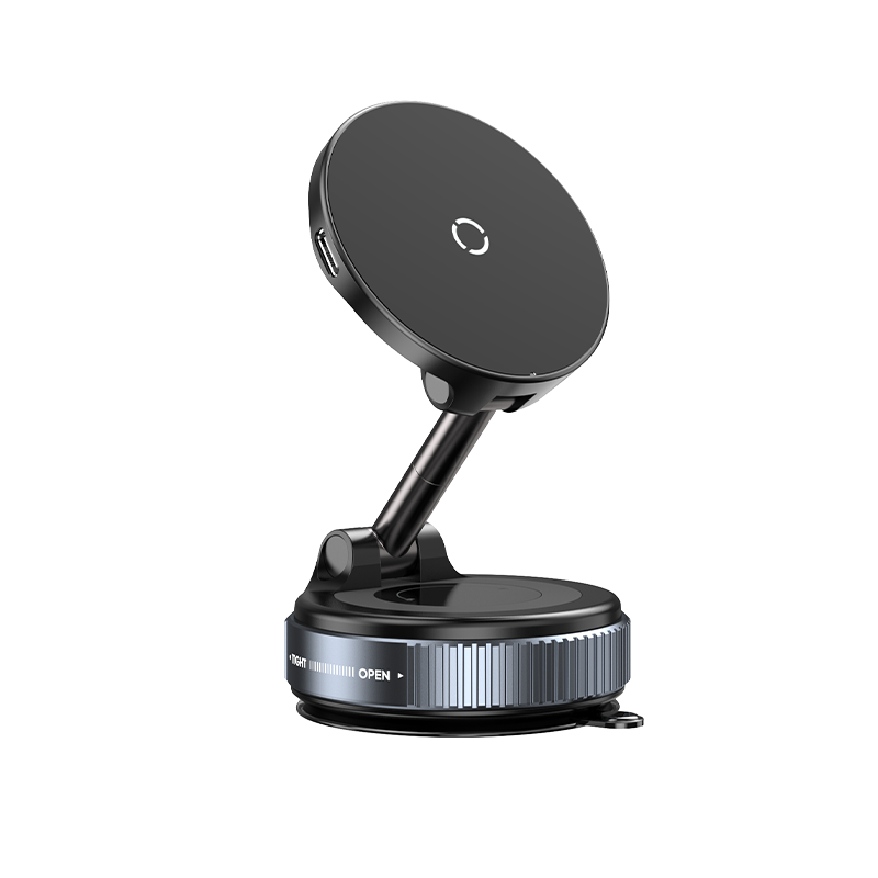 K007S Wireless Car Charger 15W Vacuum Suction Phone Mount Holder Magnetic Hands Free Double Sided Magnetic