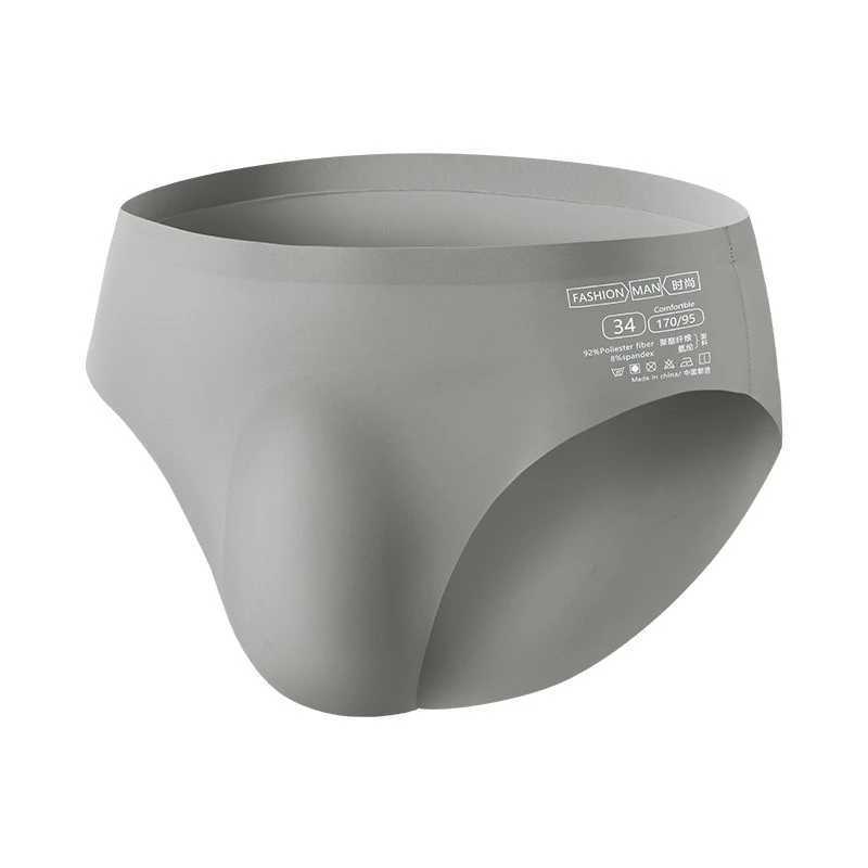 Mens Ice Silk Seamless Briefs Summer New Ultra-thin Transparent Sexy Quick-drying Trendy Breathable Underwear Panties J250516