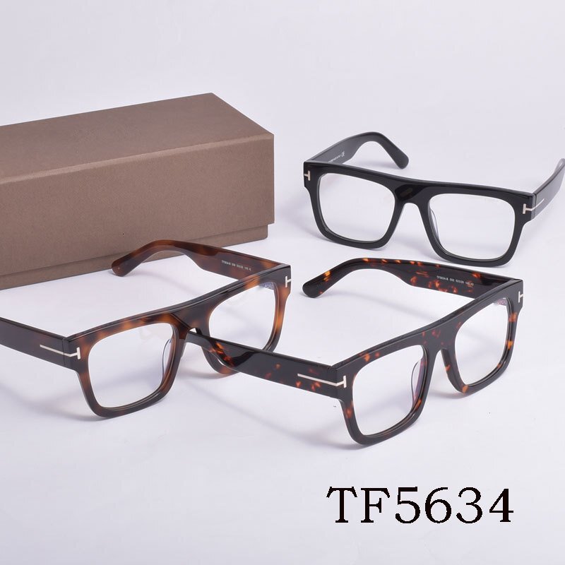 Designer Tomforrd Sunglasses Tomfordds Spectacle Frame Tf5634 Plate Square Spectacle Frame Live Flat Glasses