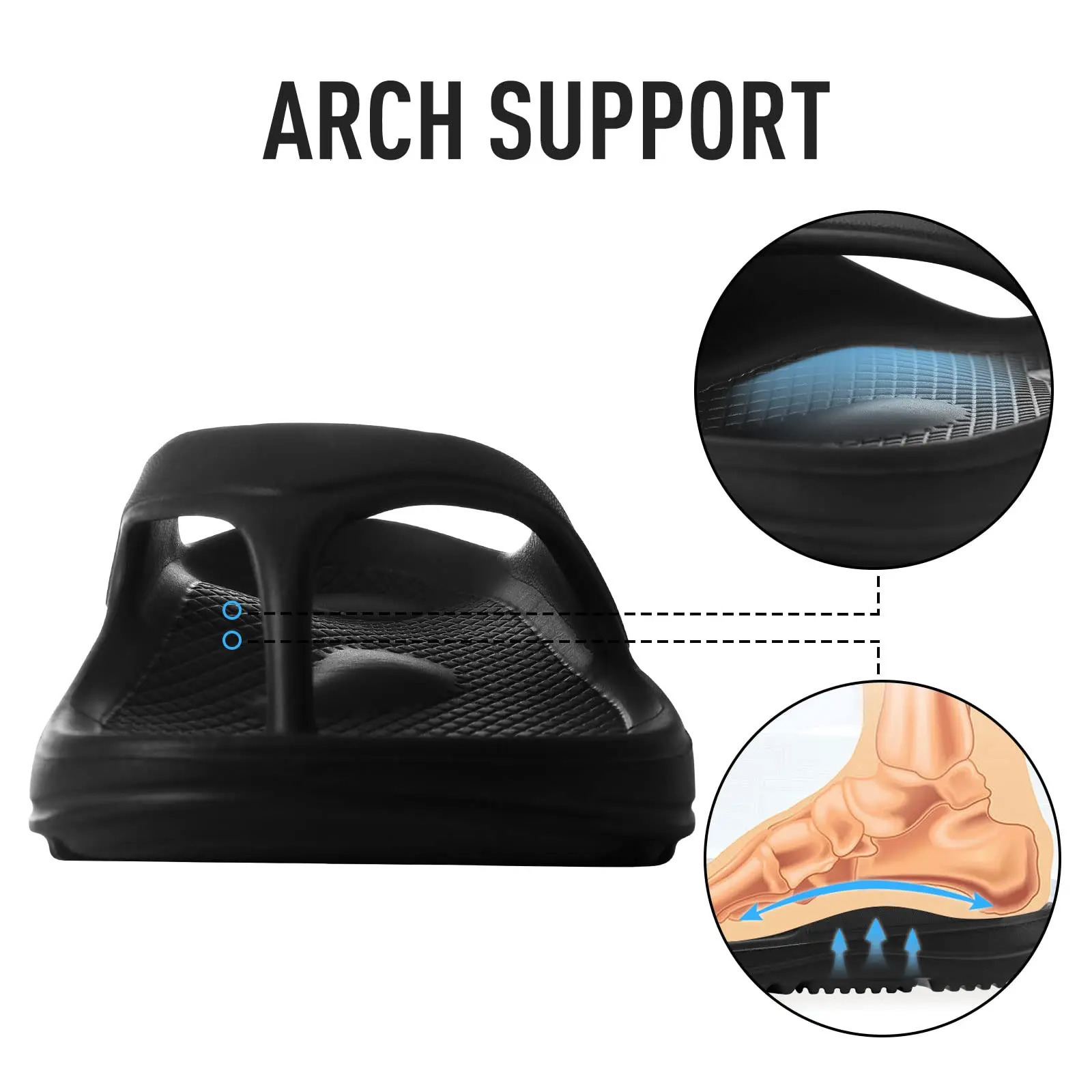 Smile Pop Orthopedic Womens Flip-flops Summer Sandals for Women Soft Summer Beach Shoes Arch Support Recovery Flip Flops 250519