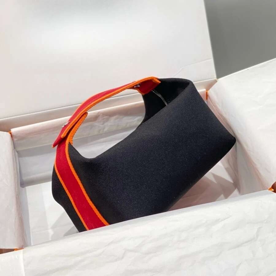 Simple Design Makeup Fashion Large Capacity Canvas Handbag Casual Womens Travel Toiletry Storage Wallet Small Square Bag
