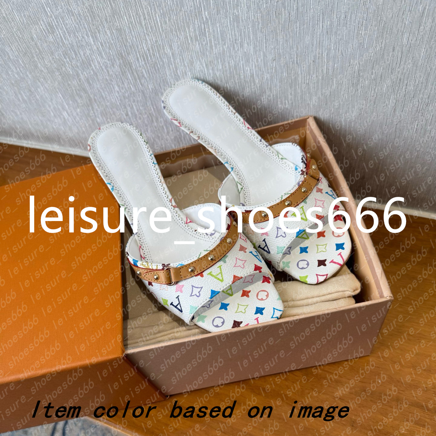 heels x TM Mule high heeled designer womens pink denim 6AM mules 1ADIFX Signature Leather outsole models stiletto heel feminine style casual chic mule with box