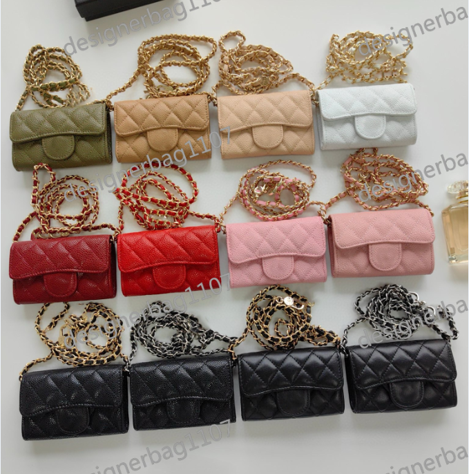 Designer chain wallet women chain Bag wallet card holder Luxury chain Purse Wallet Bag Womens chain mini bag designer wallet wholesale wallet 11*7cm Come with box