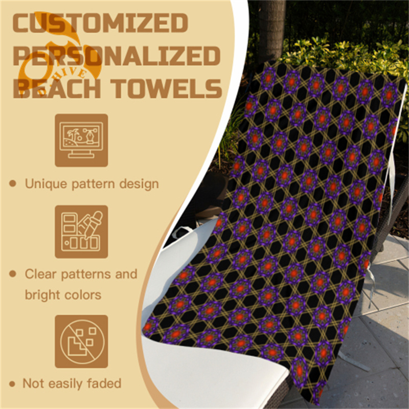 fashion Beach towel (cotton polyester blend) large size multifunctional outdoor picnic, camping