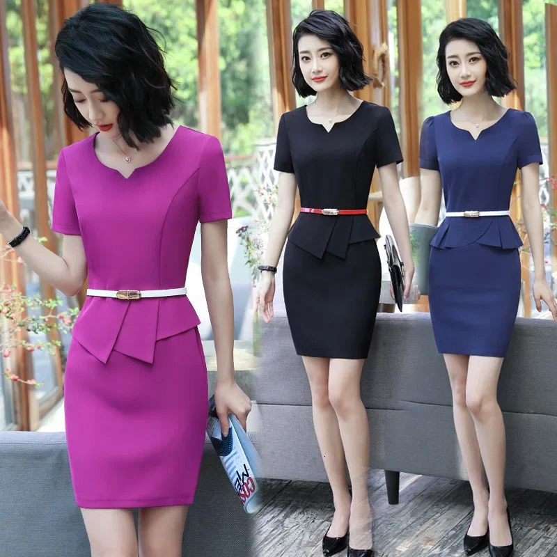 Summer Short Sleeve Work Uniform Dress Womens Style Beauty Salon el Professional Clothing for Beauticians And Workers 250519