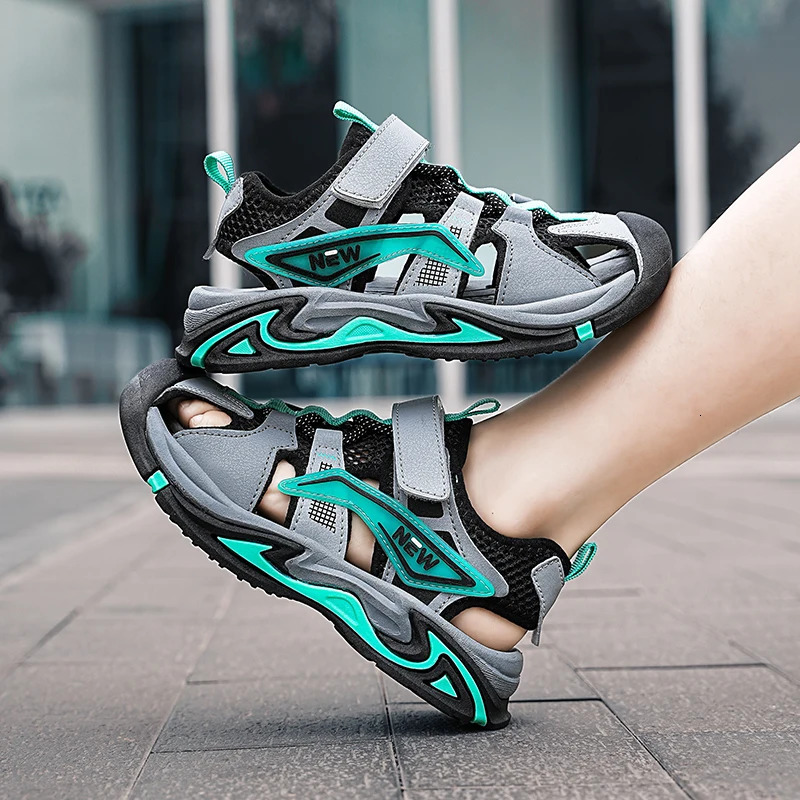 Children Boys Sandals Sport Beach Sandals Girls Sneakers Water Sandals Closed-Toe Outdoor Canvas Rain Flats Toddler/Little Kid 250517CJ