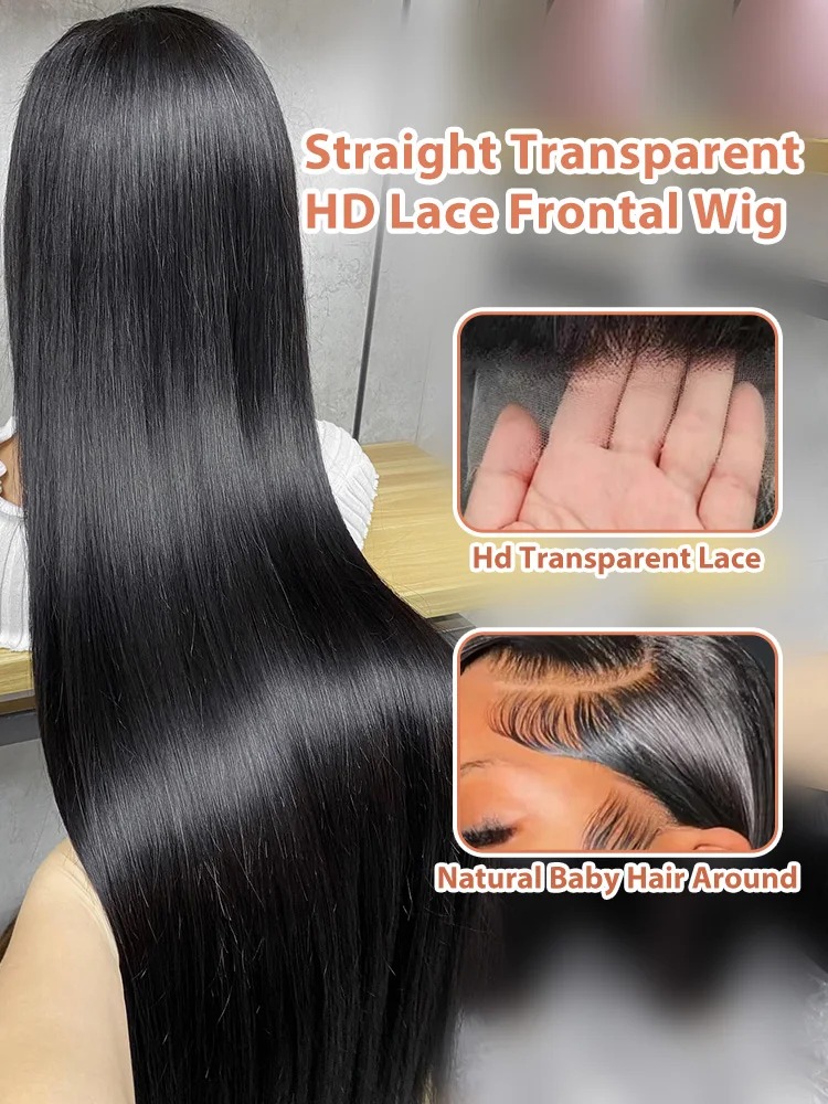 Body Wave 13x6 HD Transparent Lace Frontal Wigs Preplucked 32 34 Inch Black 13x4 Lace Front Human Hair Wig Glueless synthetic lace front wigs