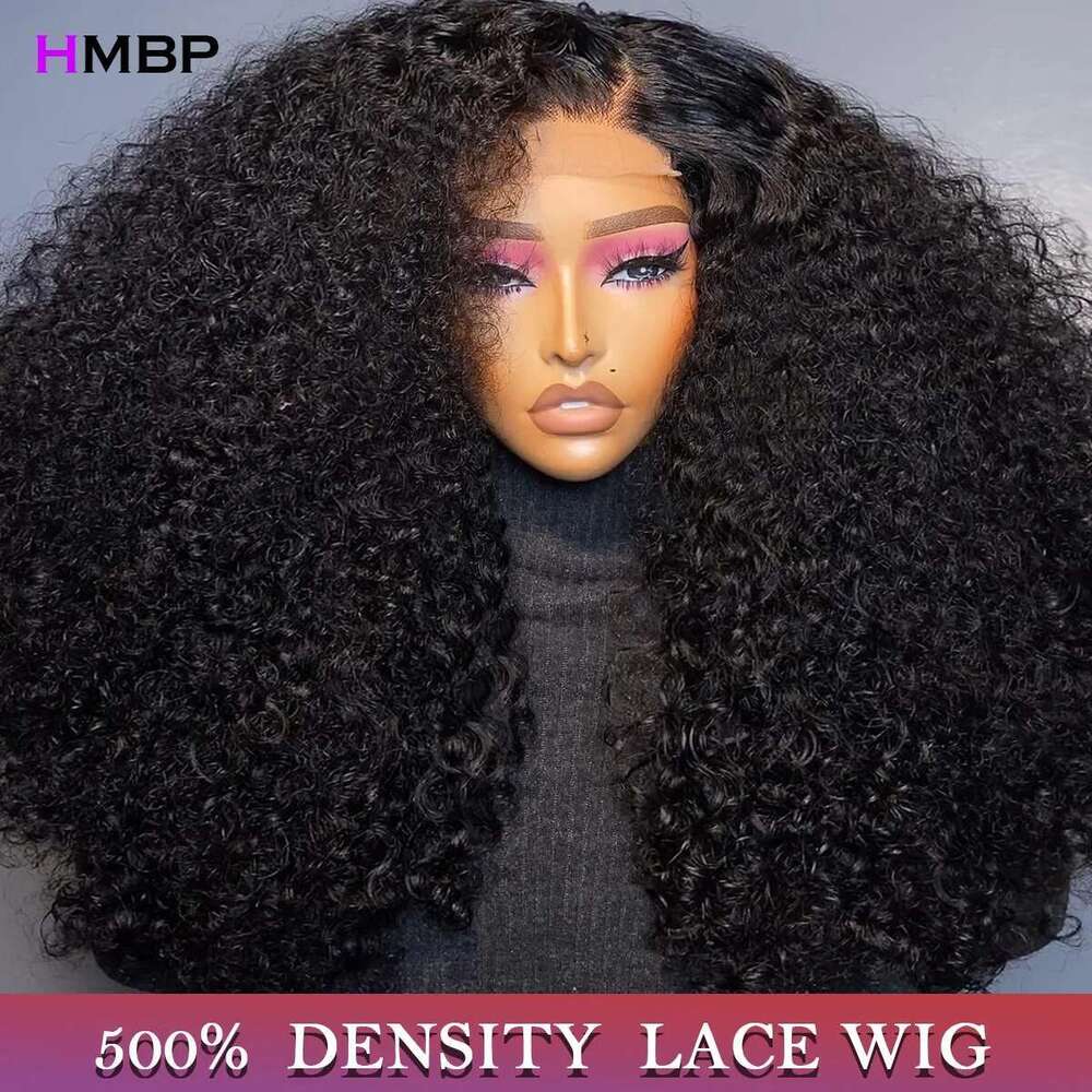 500 Afro Kinky Curly 13x6 Hd Lace Frontal Wig High Density Thick Wigs Real Human Hair