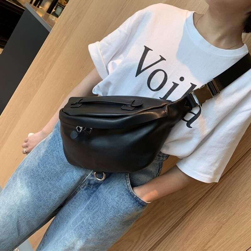 chest for women summer trend fashion crossbody dumpling texture soft leather casual small bag mini bag