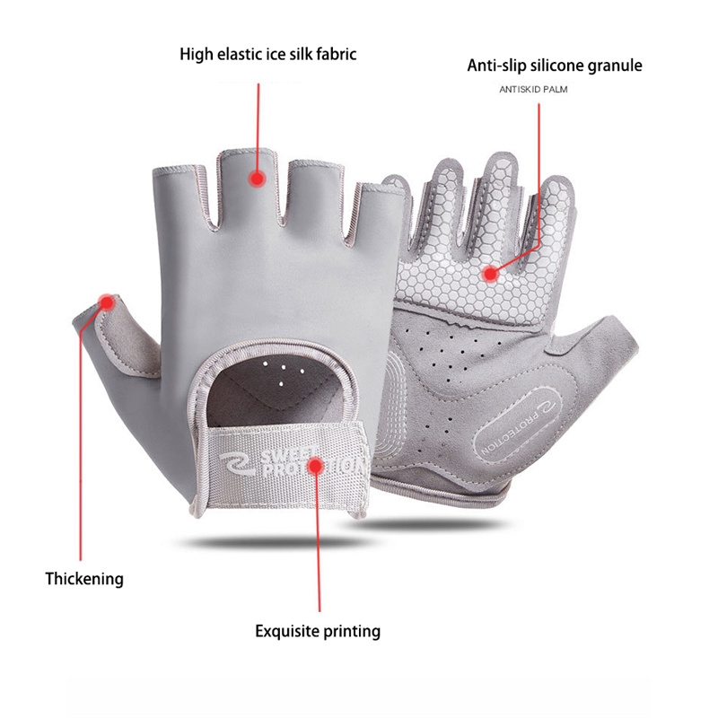 Full Palm Half Finger Sports Gloves Anti-slip Cycling Gloves Breathable Road Bike Mountain Biking Racing Gloves Sports Accessories Guard