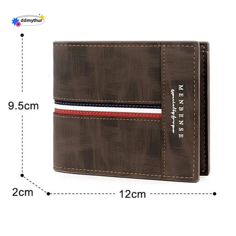2025 High Quality Personalized Short Wallet Men Wallets Slim Card Holder Name Print Male Purses PU Leather Coin Pocke ddmythur