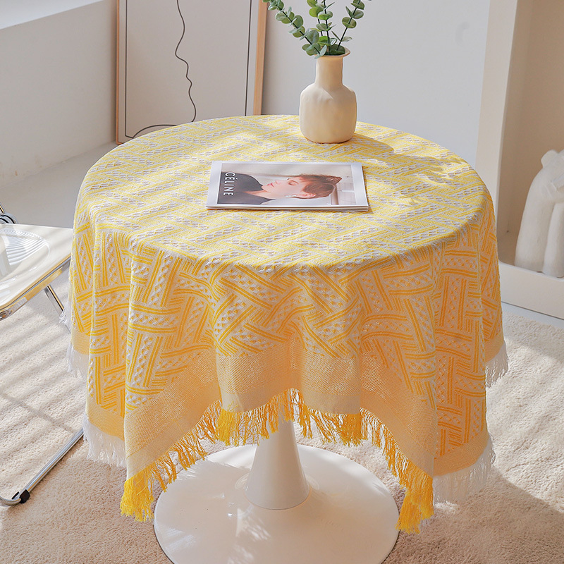 A692 tablecloth light luxury high-end TV cabinet round table desk blue tablecloth stall food photography background cloth