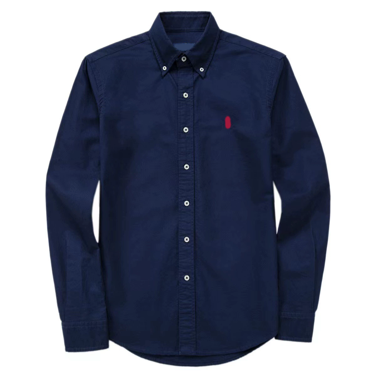 Men's Business Shirts Casual Long Sleeved Shirt Solid Color Polo Shirt Fashionable Breathable Comfortable Tops