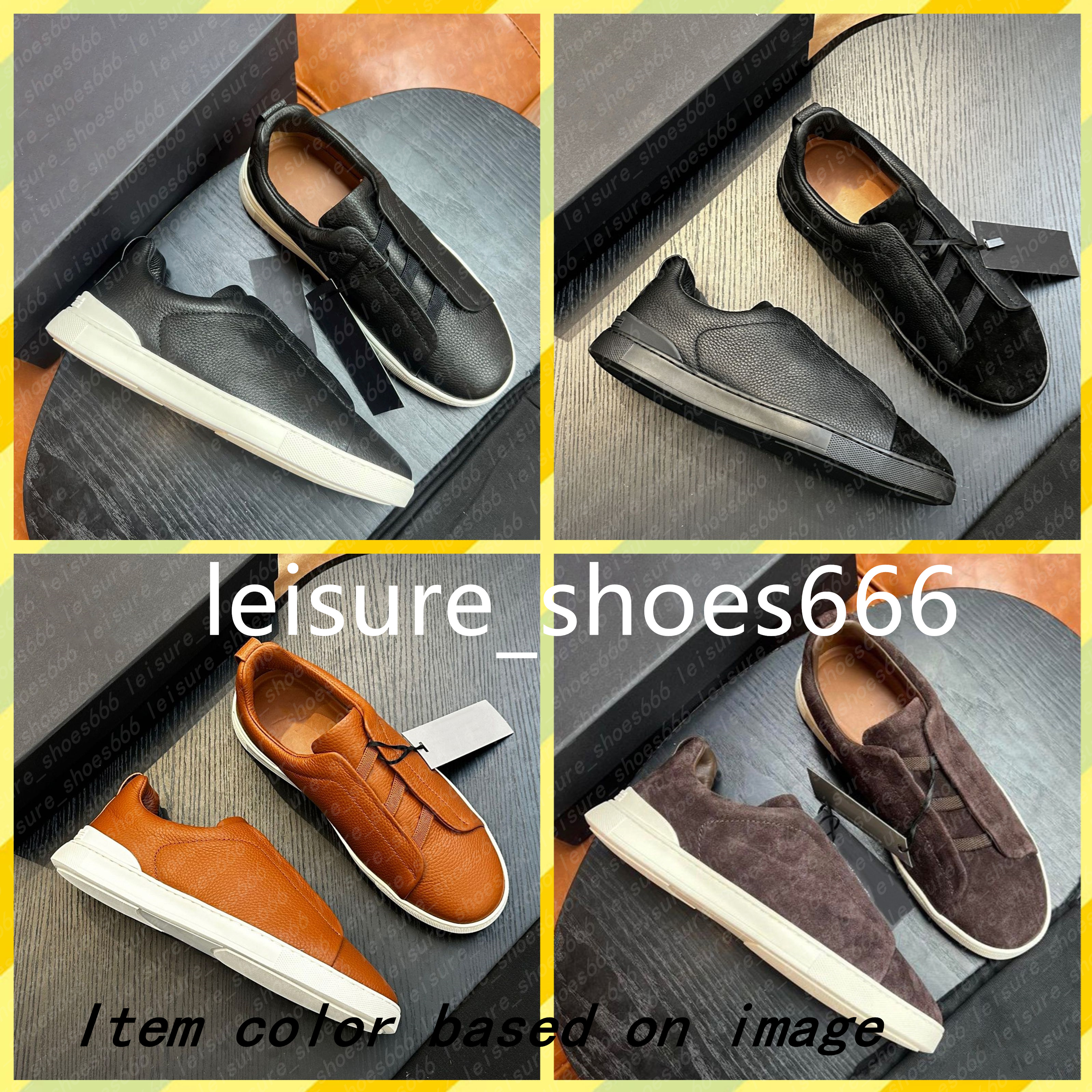 designer shoes quality mens zegnashoes business casual social wedding party leather lightweight chunky sneakers formal trainers