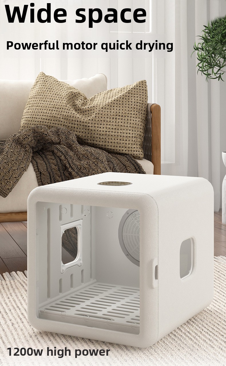 Smart Pet Hair Dryer Box with Sanitizing Function Quiet Home Grooming Dryer for Cats Dogs, Fast Drying, Germ-Killing Blower, Safe for Large/Small Pets