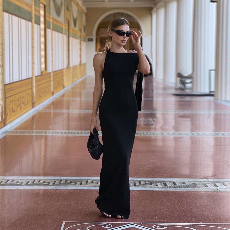 Sheath Dress JY Summer New Temperament Sexy Wrapped Hip Long Fashionable And Simple Lacing Dress For Women Summer Dress