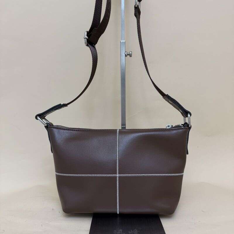 genuine leather top layer cowhide single shoulder crossbody women's daily leisure commuting middle bag