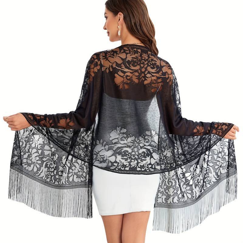 K765 Cross-border new summer Malaysia solid color lace hollow tassel long gauze shawl scarf hijab women