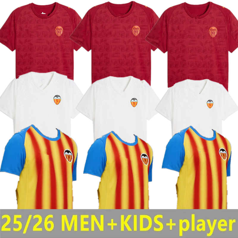 NEW 25 26 valencia cf soccer jerseys camisetas de futbol men kids kit Valencia football shirts 2025 2026 third kids kit vcf HUGO DURO GAYA MUSAH HUGO S-4XL kid