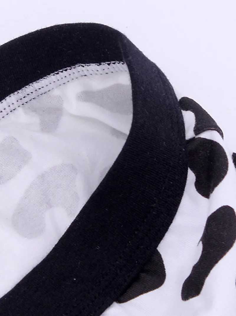 Mens Sports Boxers Underwear Underpants Sport Black L XL XXL Cartoon Cow Printing Ventilate Fashion Fitness Casual Comfortable J250516