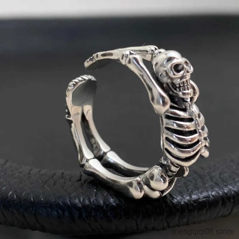 Buy 925 Sterling Silver Big Open Ring for Men Women Bold Design Statement Ring Unique Punk Fashion Jewelry Gift with Box L250519