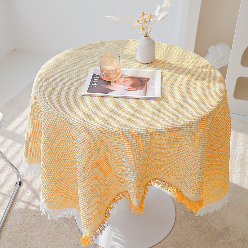A688 Cream style tablecloth net red high-grade coffee table cloth dormitory tablecloth photo background cloth atmosphere rectangular
