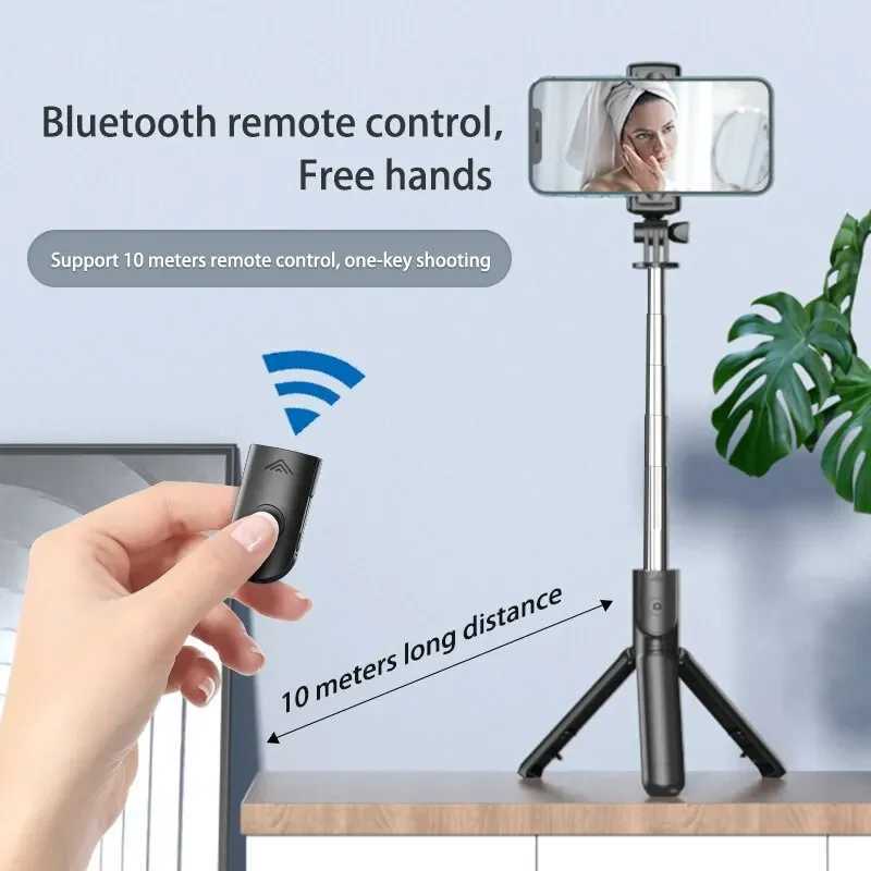 Wireless Selfie Stick Mini Tripod Extendable Monopod Remote Shutter For Phone Holder R250519