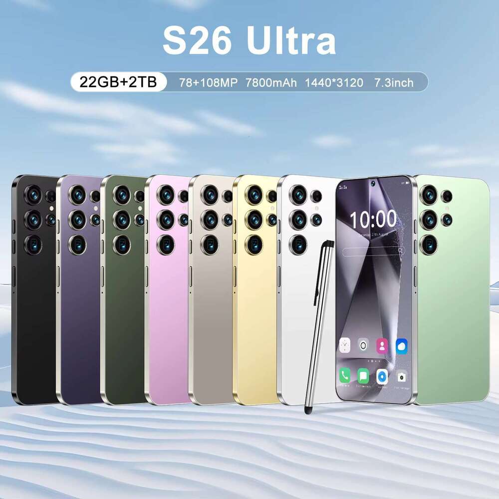 Hot Sale S26 ultra Unlocked 22GB+2TB 5G Smartphones Dual Sim Cards Android 15 Mobilephone 4G5G Cellphone Factory Direct Sales