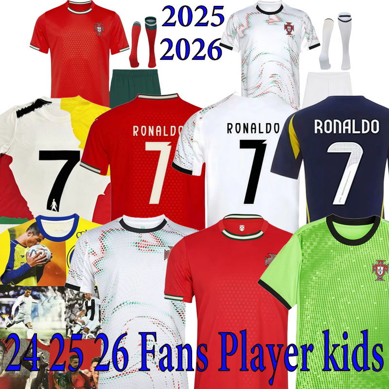 2025 Portugal soccer Jerseys Portuguesa RoNalDo Jerseys JOAO FELIX BERNARDO B. FERNANDES PEPE 25 26 Portugal football shirt Team Men Kids kit Sportswear Ladies shirt