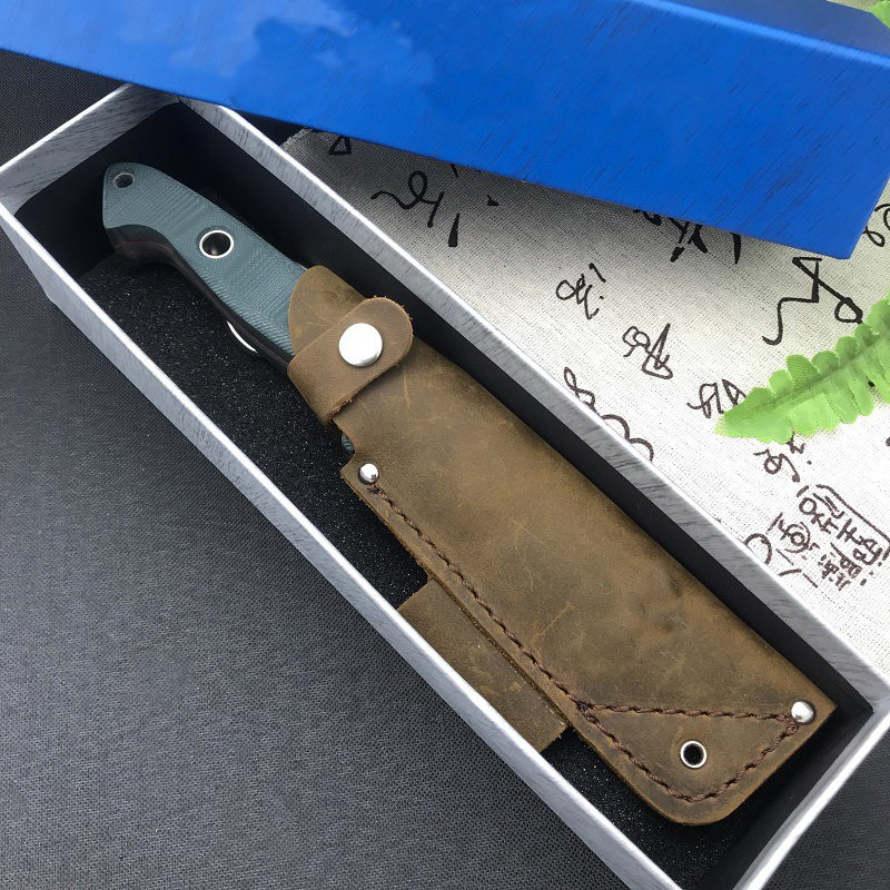 New model Butterfly 162 small straight knife with G10 blue handle S30V blade Suitable for camping survival Portable and easy to carry.