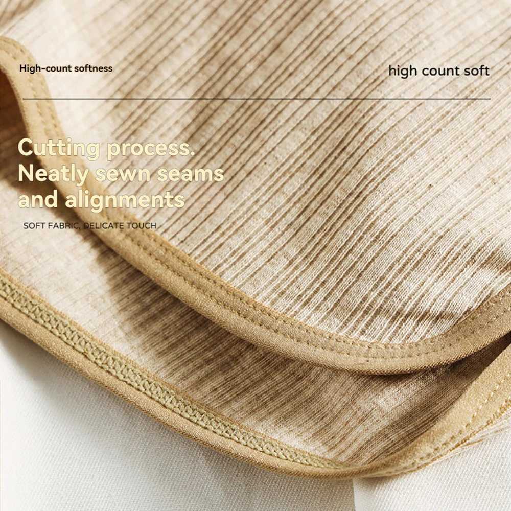3PCS/Pack 100% Cotton Solid Striped Mens Panties For 40-100kg Breathable Mesh Crotch Underpants High Elastic Waist Boxers J250516