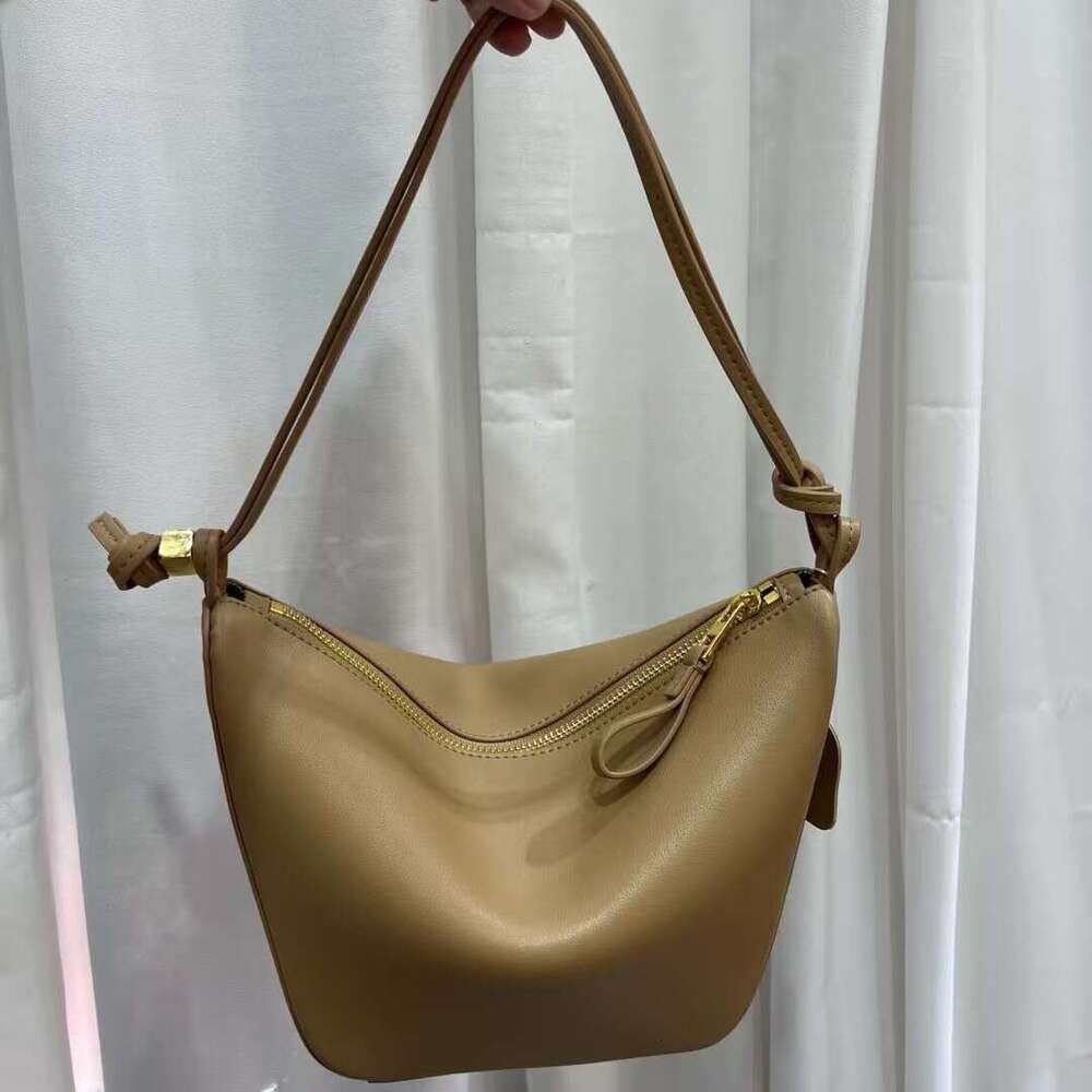 2025 new soft hobo hammock premium armpit genuine leather commuting versatile diagonal cross pillow bag
