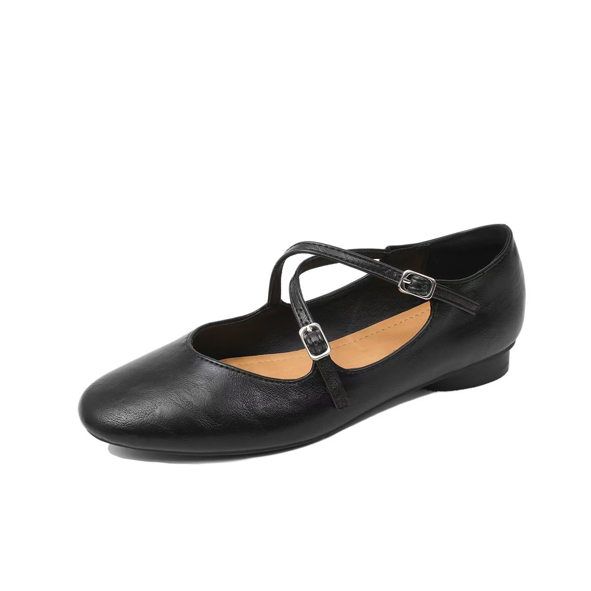 Autumn Women Fashion Round Toe Ladies Elegant Mary Jane Shoes Soft Flat Heel Outdoor Dress Ballerinas 241014