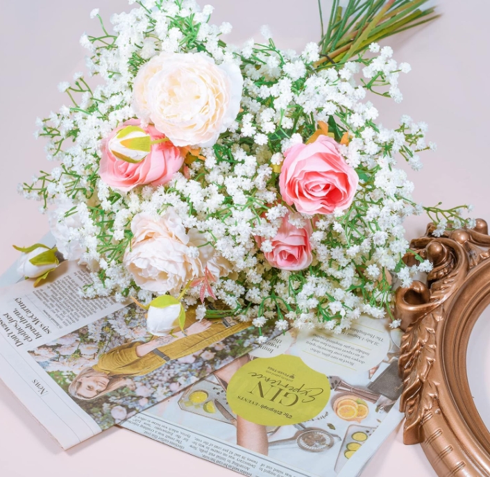 Babys Breath Artificial Flowers Gypsophila Real Touch Flowers for Wedding Party Home Garden Decoration