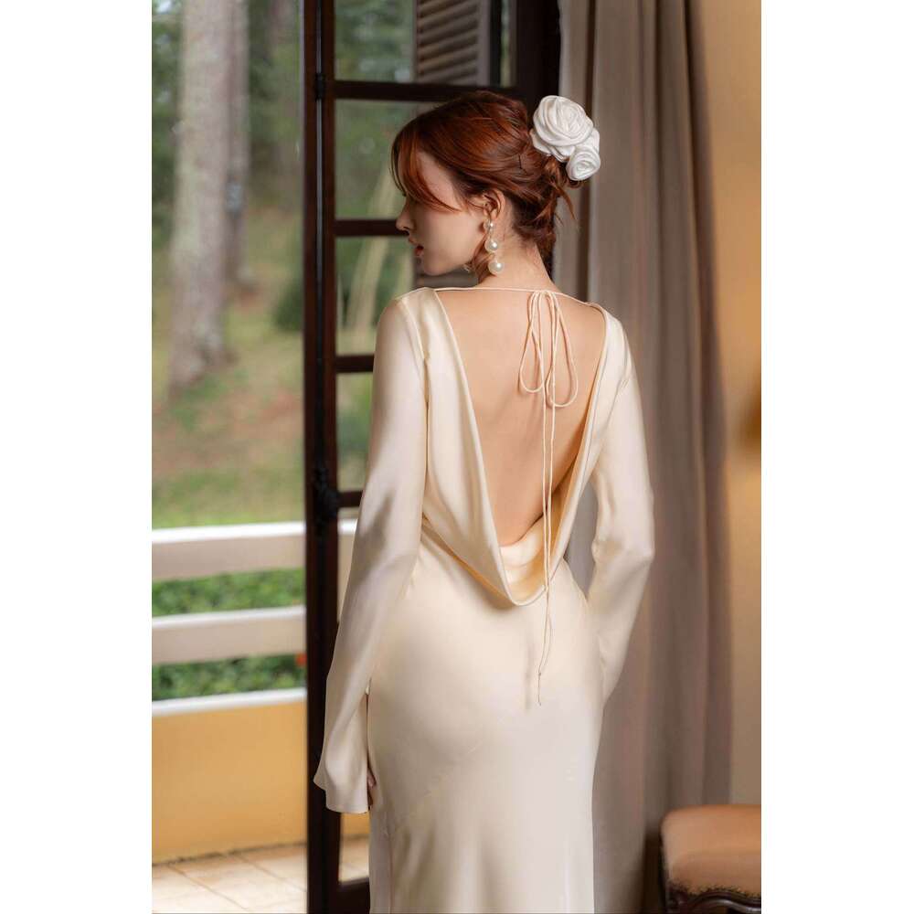 Sheath Dress Sexy Temperament Backless Evening New Women S High End Lace Up Dress Summer Dress